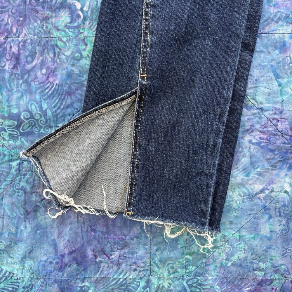 Urban Revivo Dark Blue Bootleg Jeans Size 2 Denim Long Leg - Picture 2 of 10